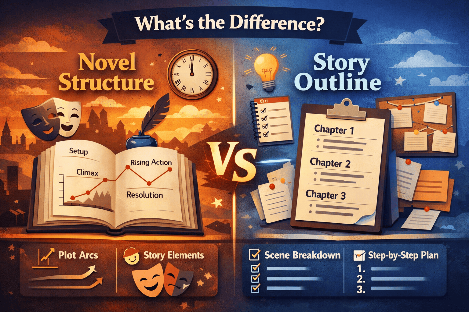 Novel Structure vs. Story Outline: What’s the Difference?